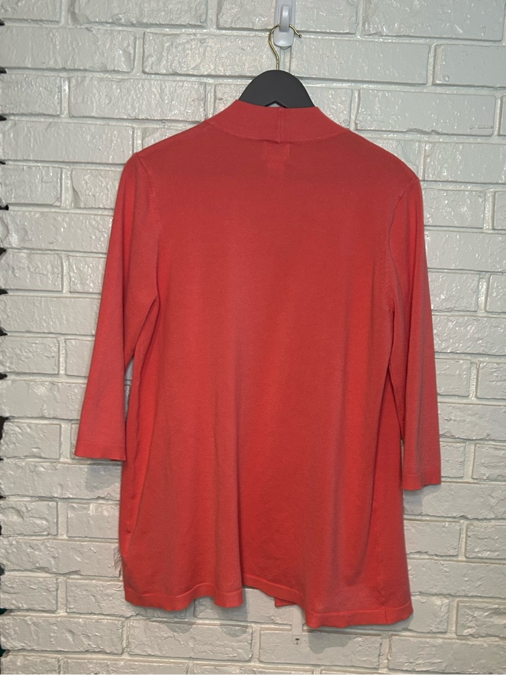 Ruby Rd Open-Front Cardigan in Coral - Picture 3 of 3